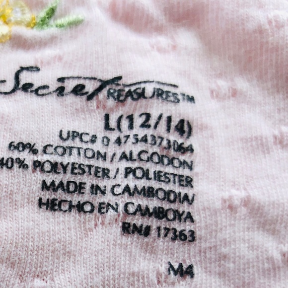 Pink Floral Nightgown Pullover SECRET TREASURES Lace Trimmed Sleeveless - Picture 2 of 10